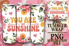 Joyful nights 20oz tumbler wrap, Flower Quote Product Image 1