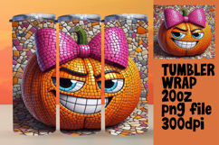 LUXE 20oz Tumbler Graphic for Sublimation , Cute Pumpkin Product Image 1