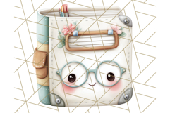 Simple School Supplies Clipart, Cute Classroom PNG Product Image 3