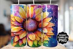 Rainbow Sunflower Tumbler - Sublimation Tumbler Design Product Image 1