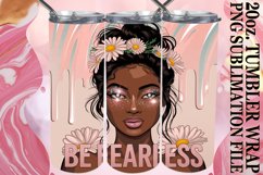 Joyful escapes 20oz tumbler wrap, Afro Woman Product Image 1