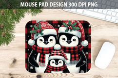 Christmas Penguin Mouse Pad Sublimation - Animal PNG Design Product Image 1