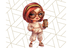 Sassy Mom Coffee PNG Clipart, Messy Bun Mom Life PNGs Product Image 3