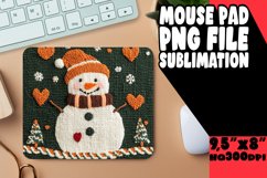 Sweet Desk Mat Sublimation Designs, Snowman Product Image 1