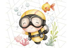 Under the Sea Nursery Clipart, Ocean Animals PNG Product Image 3