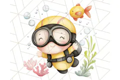 Under the Sea Nursery Clipart, Ocean Animals PNG Product Image 3