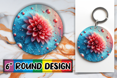 Sweet Round Ornaments PNG Design, 3D Flower Product Image 1