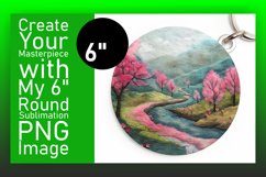 Delightful 3D Summer Landscape Round Design Product Image 1