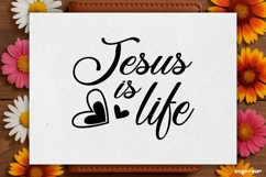 Jesus is Life SVG Engraved | Faith SVG Product Image 2