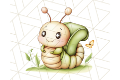 Cute Caterpillar Clipart PNG, Spring Bug Illustrations Product Image 3