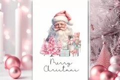 Santa Claus, Merry Christmas Printable Card,Pastel Christmas Product Image 1