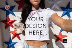4th Of July White T-Shirt Mockup Product Image 1
