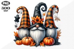 Halloween Gnomes Sublimation - Clipart PNG Design Product Image 1