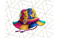 Funky Safari Animals PNG Clipart With Rainbow Hair, Cute Png Product Image 3