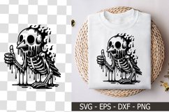 A Melting Bird Skeleton Character - Skeleton SVG Product Image 1