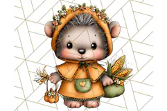 Woodland Autumn Parade Clipart PNG Fall Animals Product Image 3