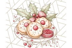 Christmas Cottagecore Kitchen Clipart PNG, Holiday Decor Product Image 3