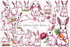 Whimsical Easter Bunny Clipart Product Image 1