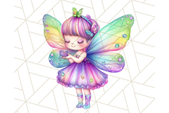 Pastel Fairy Clip Art PNG With Glitter, Rainbow Fairy Png Product Image 3