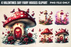 Valentines Day Fairy Houses Clipart PNG Product Image 1