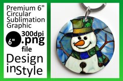 Christmas Snowman 3D Winter Design Keychan PNG Product Image 1
