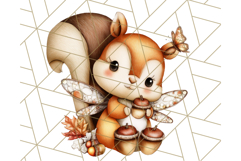 Fall Fairy Animal Clipart PNG, Woodland Creatures With Wings Product Image 3