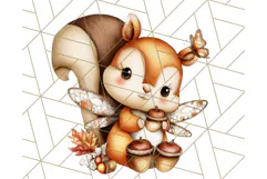 Fall Fairy Animal Clipart PNG, Woodland Creatures With Wings Product Image 3