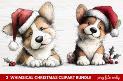 Whimsical Christmas Clipart | Cute Festive Holiday PNG Product Image 1