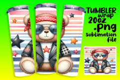 DIY 20oz Tumbler Wrap File , Teddy Bear Product Image 1