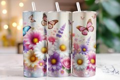 Flowers Tumbler Wrap | Sublimation | Tumblers Product Image 1