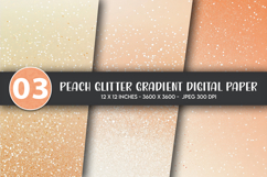 Peach Glitter Gradient Digital Paper Product Image 1