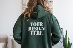 Forest Green Gildan 18500 Hoodie Mockup ,Cozy Unisex Sweatsh Product Image 1