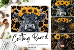 Highland Cow Cutting Board Kitchen Chopping Board Design_47 Product Image 1