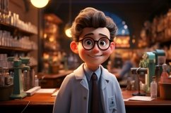 3D Character Child Boy Pharmacist with relevant environment Product Image 1