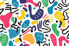 Colorful Scribble Pattern Background Wallpaper Product Image 1
