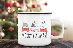 Christmas sublimation design | Cats pun Merry catmas Product Image 5