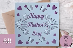 3D Floral Mother’s Day card | Paper cutting | Mother’s Day Product Image 4
