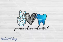 Peace love Dental | Sublimation design |Dentist png Product Image 1