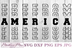 America Freedom Stacked Words, Fourth Of July SVG Product Image 2