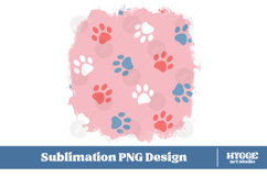 American 4th of July Cat Dog Paw Background Png DTF Bundle Product Image 4