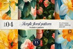 Acrylic floral pattern | Abstract floral pattern Product Image 1