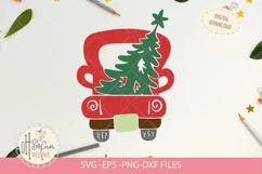 Red christmas truck, Christmas truck svg Product Image 1