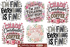 I'm Fine Everything Is Fine PNG |Funny Sarcastic Sublimation Product Image 1