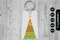 Scandinavian Christmas Tree Keychain SVG Product Image 1