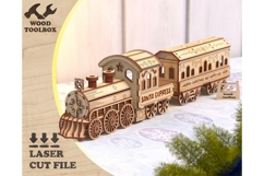 Santa Express Christmas Train Laser Cut File Product Image 1