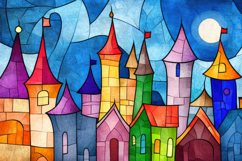 Colorful Castle Background Wallpaper Product Image 1