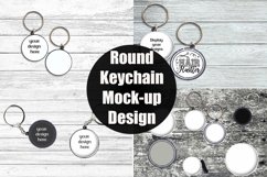round keychain mockup | keychain mock-up | key chain design Product Image 1