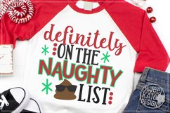 Definitely on the Naughty List SVG DXF EPS PNG JPG Product Image 1