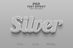Silver 3d editable Text Effect Style Product Image 1