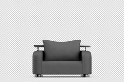 Isometric Arm Chair 3D isolated render Product Image 1
